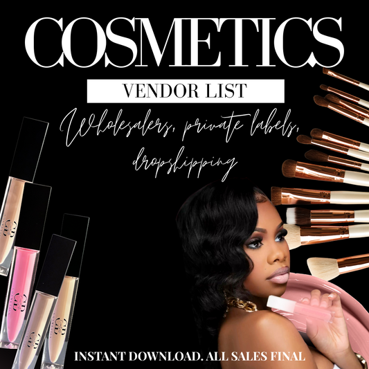 Cosmetics Vendor List